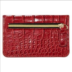 B-Low The Belt Croc Card Case, Red Card Case